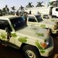 Sudanese security forces outside the defence ministry in Khartoum