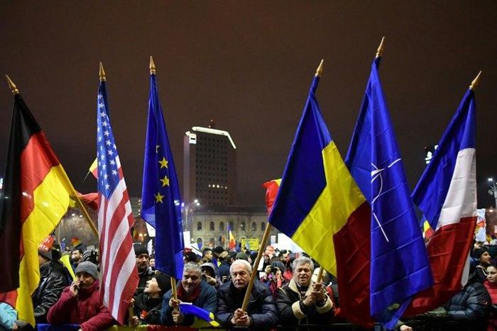 An estimated 330,000 people demonstrated across the country in the biggest turnout since the toppling of dictator Nicolae Ceausescu in 1989