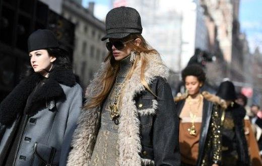 A model walks the runway for the Marc Jacobs collection during New York Fashion Week on February 16, 2017, in New York City