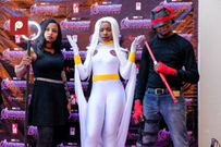 Marvel fans in costumes