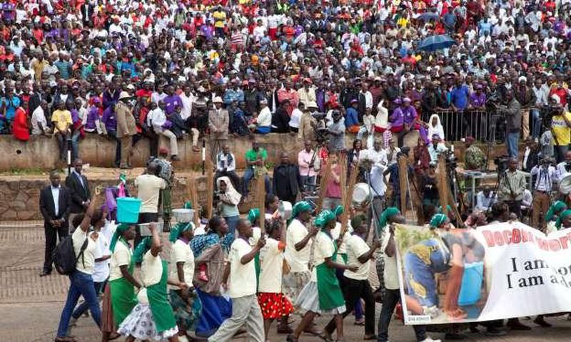 Workers during a past labor day celebrations