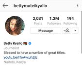 Betty Kyallo’s Instagram account