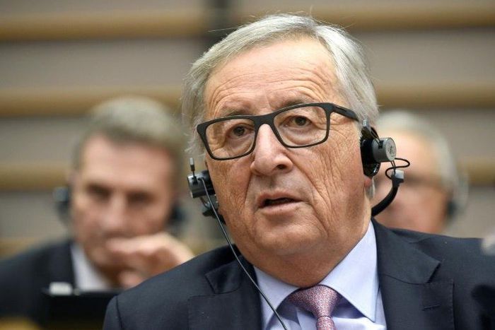 EU Commission chief Jean-Claude Juncker presents his plans for the future of Europe in Brussels on March 1, 2017