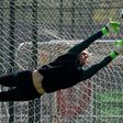 Barcelona's goalkeeper Marc-Andre Ter Stegen, seen during a training session at the Joan Gamper Sports Center in Sant Joan Despi near Barcelona on April 18, 2017, on the eve of their UEFA Champions League quarter-final 2nd leg match against Juventus