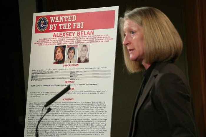 The US Justice Department indicted two officials of Russia's Federal Security Service, the FSB, and two hackers they hired to steal data from Yahoo user accounts