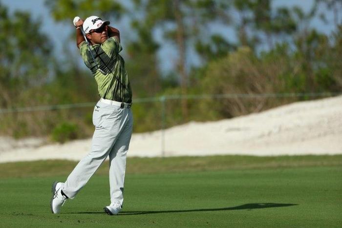 Hideki Matsuyama of Japan hits a shot on the 11th hole during round two of the Hero World Challenge on December 2, 2016
