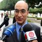 Tunisian then-Defence Minister Ridha Grira speaks to the press upon arrival to attend the first ministers session, on January 20, 2011 in the government palace in Tunis