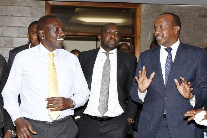 File image of DP Ruto with Kipchumba Murkomen and Aden Duale