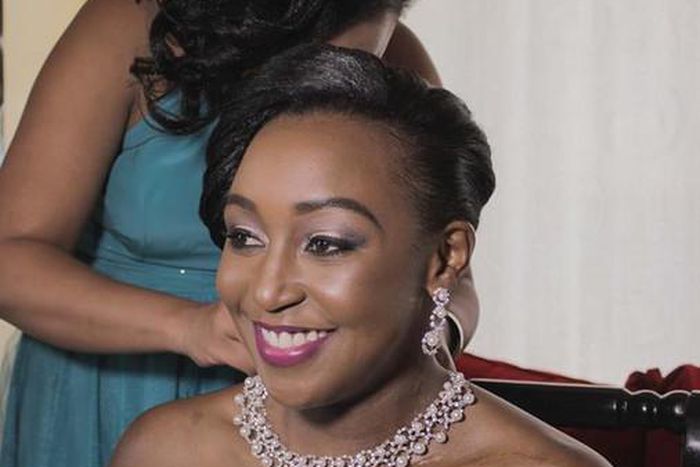 Betty Kyallo during her wedding to Okari (Courtesy)