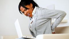 Woman with backache(Black Coffy)