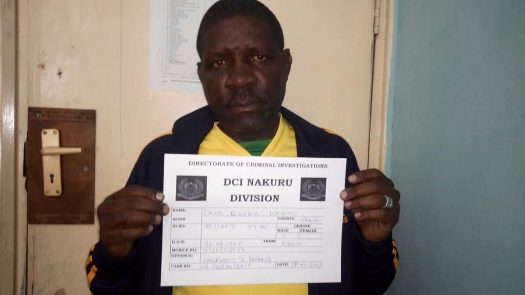 Mug shot of MP David Gikaria posted by DCI (Twitter)