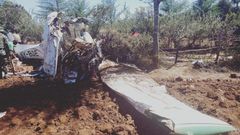 Site of the plane crash in Makutano Forest in Londiani, Kericho County