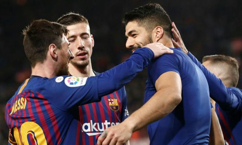 Luis Suarez (right) returns to England as Barcelona play Manchester United in the Champions League on Wednesday