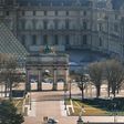Tourists were cleared from around the Louvre museum in Paris on February 3, 2017 after a soldier shot a machete-wielding man