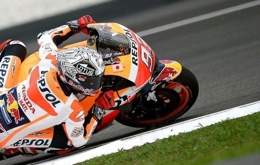 Repsol Honda's Marc Marquez posted a best lap of 2min, 1.21secs