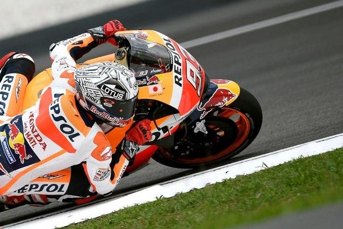 Repsol Honda's Marc Marquez posted a best lap of 2min, 1.21secs