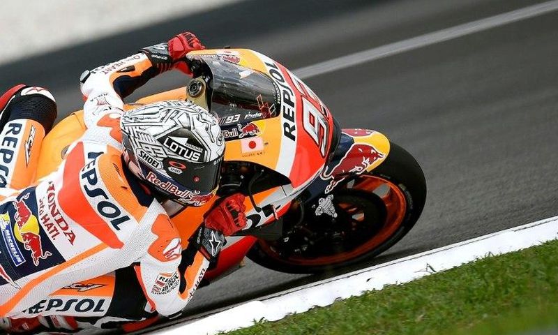 Repsol Honda's Marc Marquez posted a best lap of 2min, 1.21secs