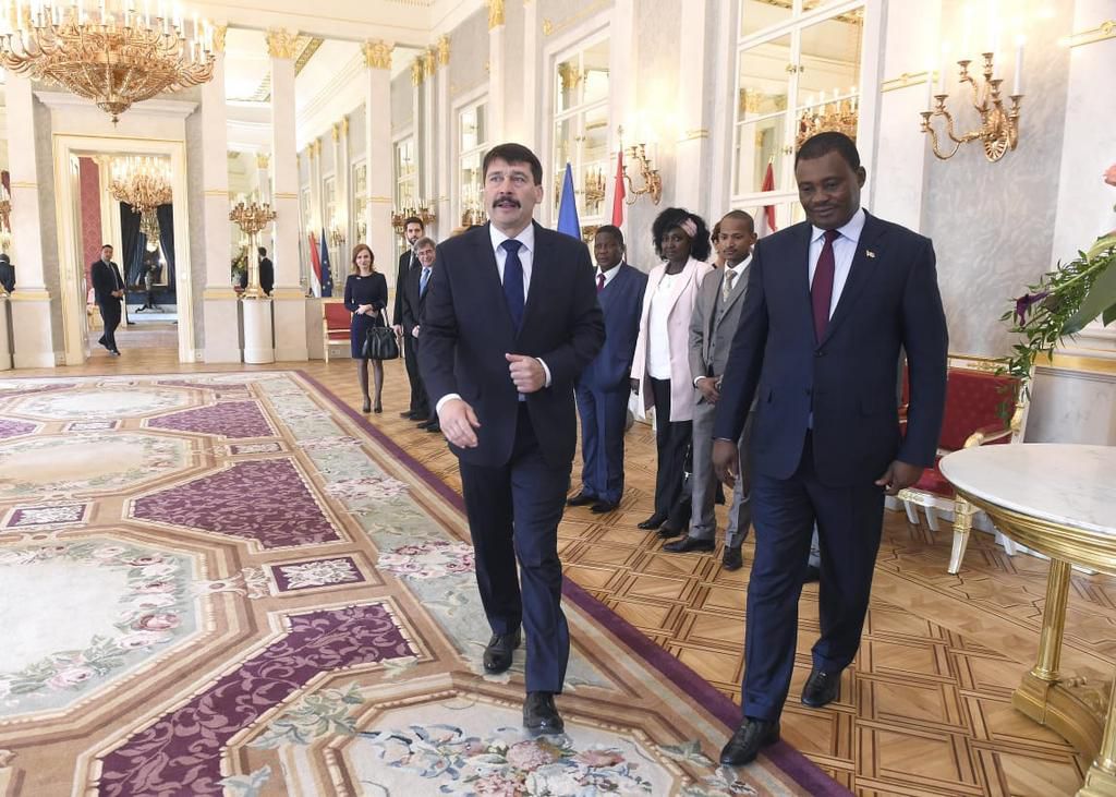 Speaker Muturi with Hungarian President János Ader (Twitter)