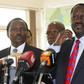 Opposition leaders Kalonzo Musyoka (Left), Raila Odinga and Moses Wetangula