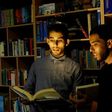 Mossab Abo Toha (L) and his friend Shafi Salem, want to open the first English-language library in the beleaguered Palestinian territory