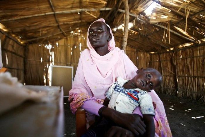 Refugees from South Sudan receive medical treatment in Sudan's White Nile state on February 28, 2017