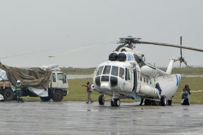 World Food Programme (WFP) helicopters flew in much-needed food supplies to Ibo Island and Quissanga in northern Mozambique