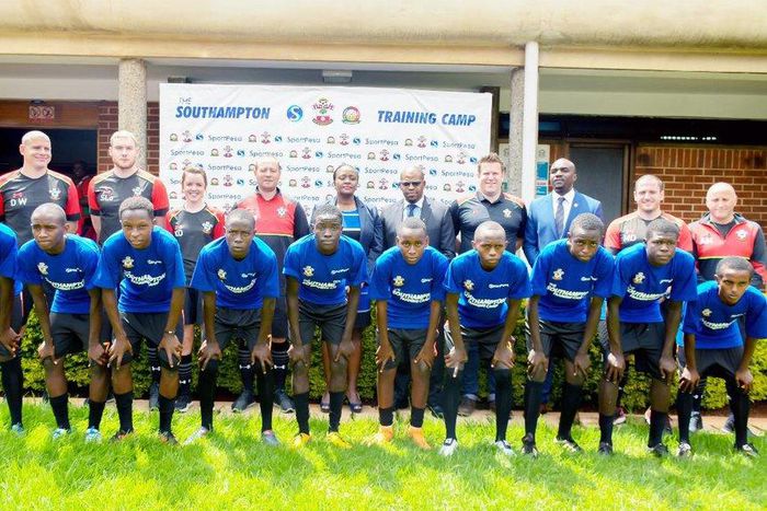 The Saints delegation in the country with the selected youths camping at the Kenya school of monetary studies