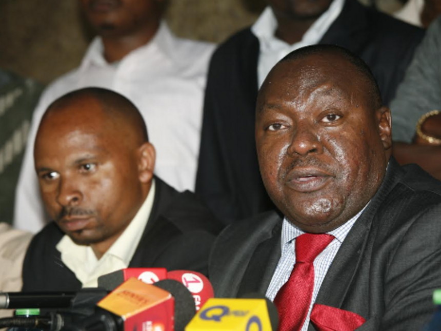 Eliud Kinuthia (R) who was nominated to head the National Police Service Commission