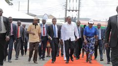 President Uhuru Kenyatta received in Masii for the launch of NIIMS registration (PSCU)