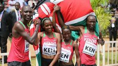 Team Kenya at the IAAF Cross Country in Kampala