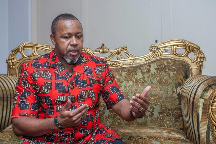Election contender: Vice President Saulos Chilima, pictured here during his interview with AFP, is running on an anti-corruption manifesto