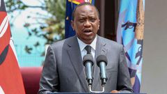 File image of President Uhuru Kenyatta His administration has withdrawn security detail attached to governor Waititu, Senator Kihika and MPs Ngunjiri and Ichungwah