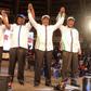 Nasa principals (from left: Musalia Mudavadi, Raila Odinga, Isaac Ruto, Kalonzo Musyoka, and Moses Wetang'ula) display their solidarity at Bomas of Kenya on April 20, 2017.