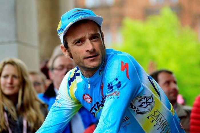 In 2014, Michele Scarponi of the Astana team pictured at the 97th Giro d'Italia