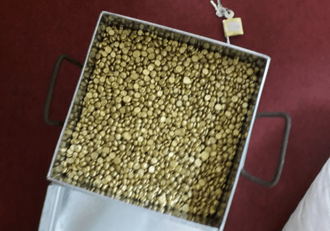 Fake gold nuggets recovered by DCI after a raid along Kiboko/Mukoma road (Twitter)