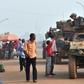 French Sangaris forces patrol in Bangui, Central African Republic in February 2016 as people vote in presidential elections hoping to bring peace after the country's worst sectarian violence since independence in 1960