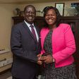 Former Prime Minister Raila Odinga with Homa Bay Woman Rep Gladys Wanga (Twitter)