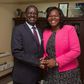 Former Prime Minister Raila Odinga with Homa Bay Woman Rep Gladys Wanga (Twitter)