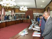 President Uhuru Kenyatta leads the Cabinet at State House