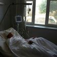 A wounded Afghan soldier in hospital in Mazar-i-Sharif on April 22, 2017, following a bloody Taliban attack on an army base