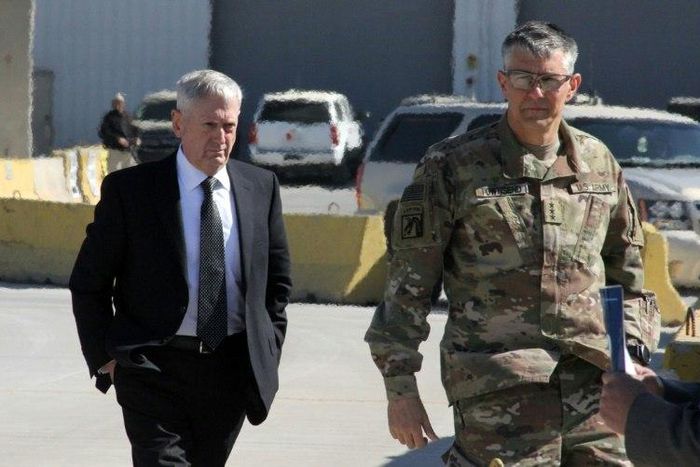 Defense Secretary James Mattis will press coalition partners for more demining help