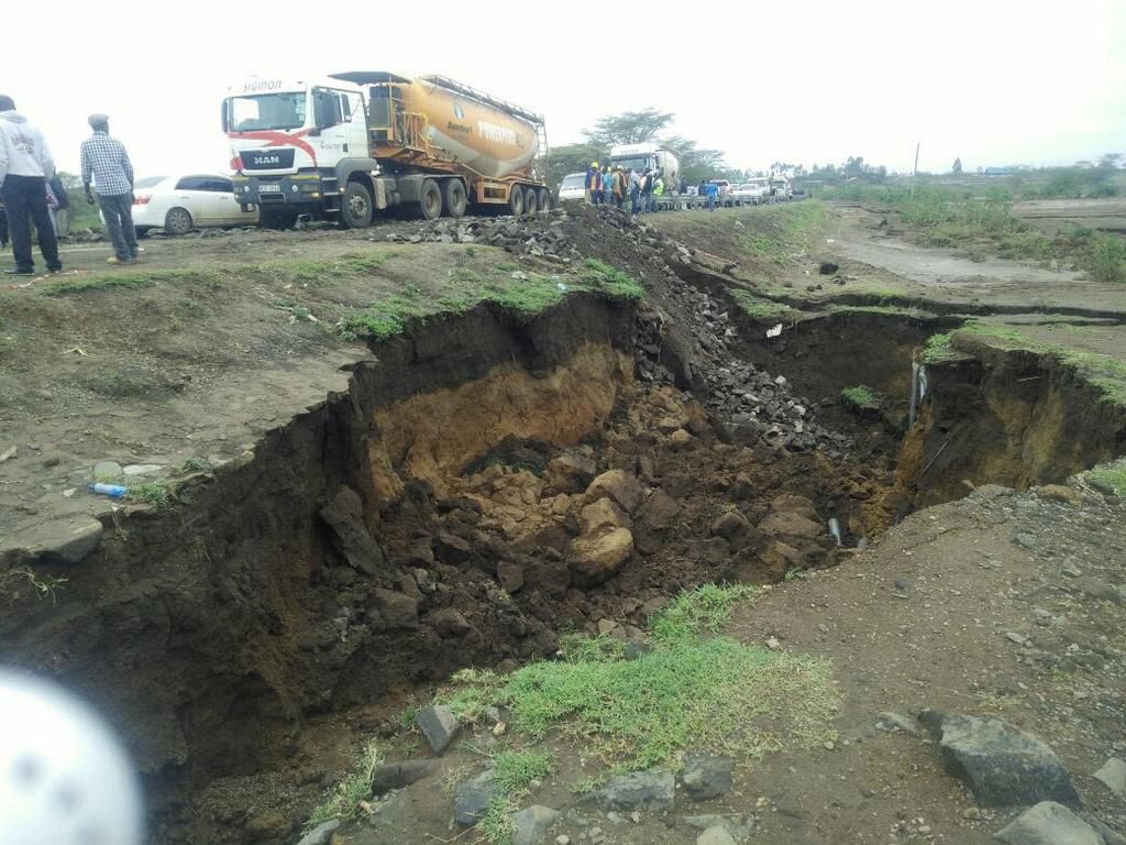 A major fault that split the Suswa-Mai Mahiu Road in 2018