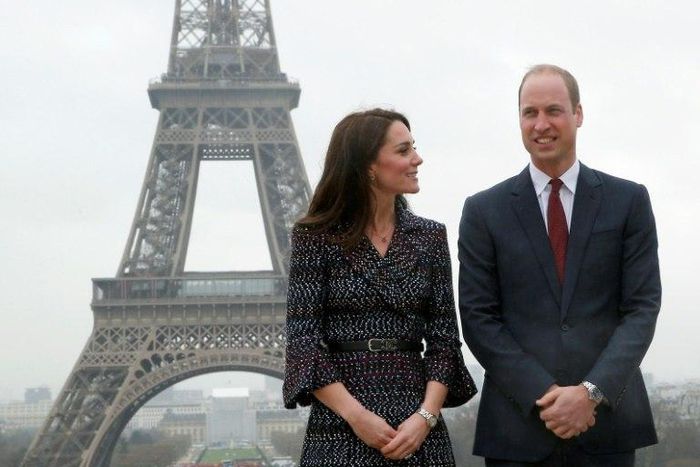 Britain's Prince William and his wife Kate were making their first official visit to Paris, where his mother Diana died in a car crash 20 years ago