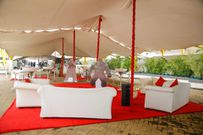 Seating set up at the Blaze Avengers Endgame event