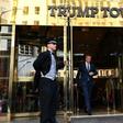 New York City Mayor Bill de Blasio leaves Trump Tower after meetings with President-elect Donald Trump November 16, 2016 in New York