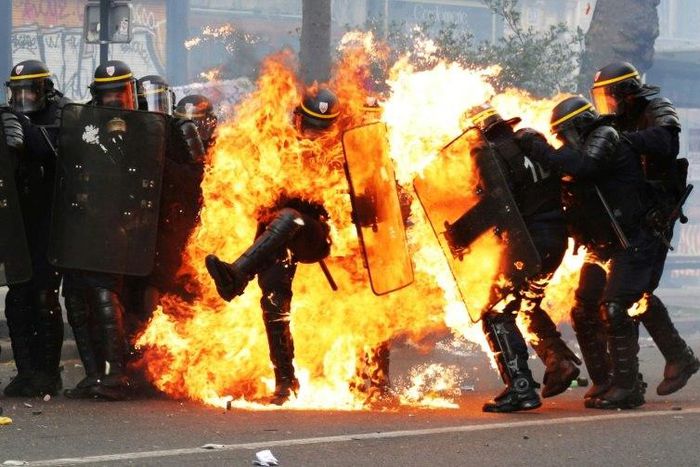 Paris demos erupted into violence