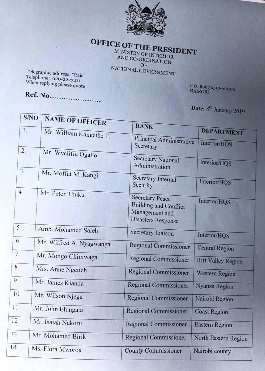 Matiang’i makes major reshuffle affecting 59 top officers in Ministry of Interior