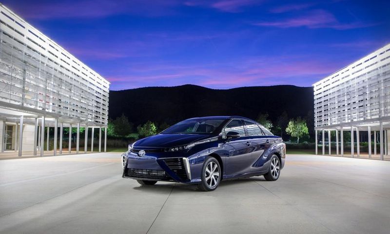 3. Toyota has been working on hydrogen-powered cars the longest, having put 23 years into the technology. Here we see its hydrogen car, the Toyota Mirai.