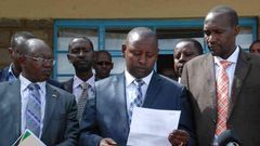 Samburu Governor Moses Lenolkulal during a past press briefing (Twitter)