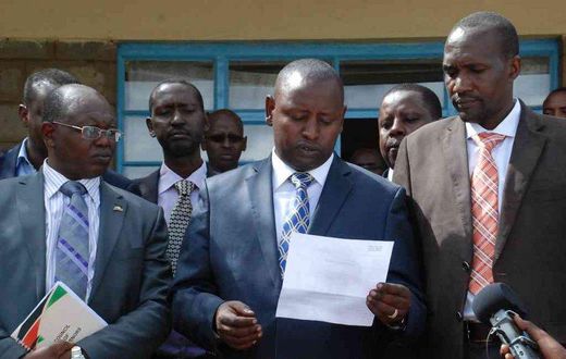 Samburu Governor Moses Lenolkulal during a past press briefing (Twitter)